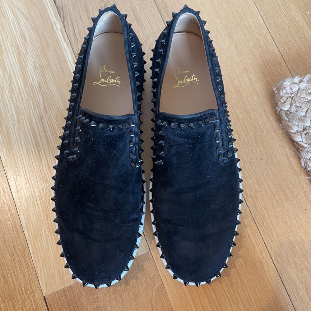 Christian Louboutin Roller Derby Suede Sneakers - Picture 2 of 10